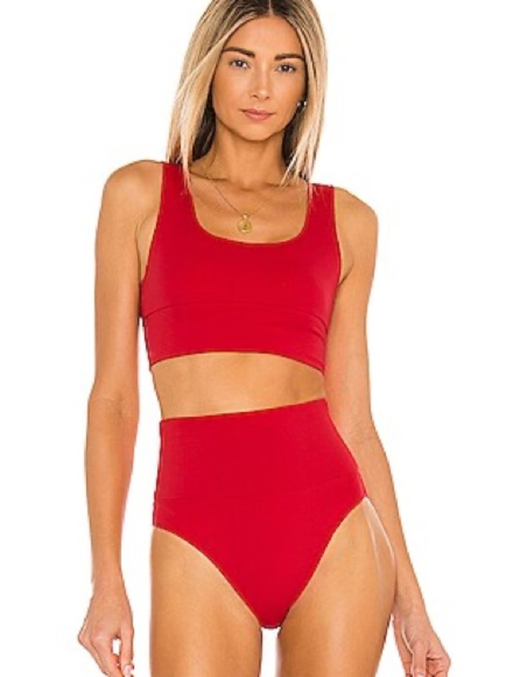 It’s Now Cool Red High Waist Bikini
